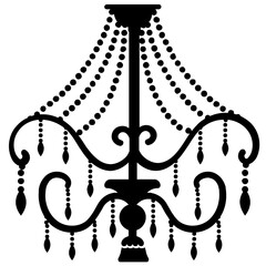 Fototapeta na wymiar An intricate icon design of candelabra lamp 