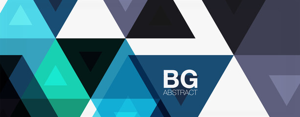 Mosaic triangle pattern abstract background for cover, banner, flyer and poster and other template