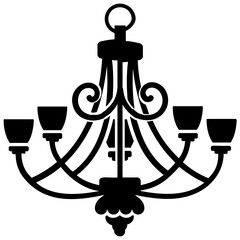  Hanging crystal chandelier icon 