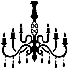 Fototapeta na wymiar Hanging crystal chandelier icon 