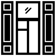 
Isolated icon design of plantation shutter
