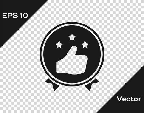 Black Consumer or customer product rating icon isolated on transparent background. Vector Illustration.