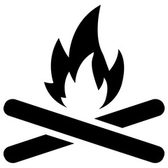 
Icon design of bonfire
