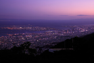 Obraz premium 六甲山山頂からの夕景