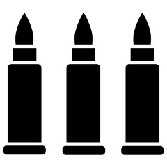 
Ammunition barrel bullets icons
