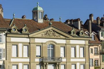 pediment carved on a patrician house in Bern, Switzerland
