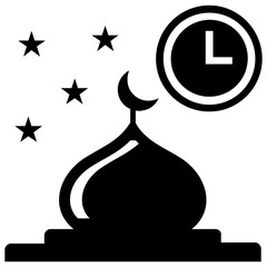 
Clock symbolising prayer time
