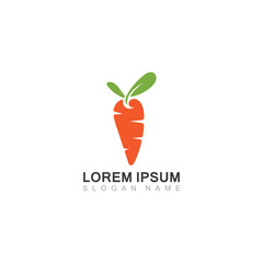 Carrot healthy food organic food market icon flat illustration