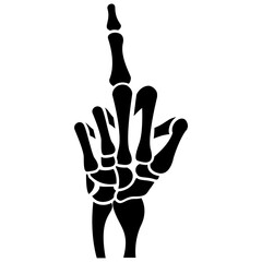 Fototapeta premium Skeleton ring with pointed finger 