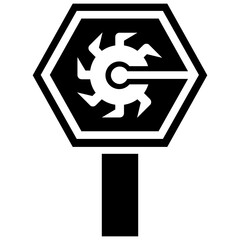 
Danger sign, board icon design
