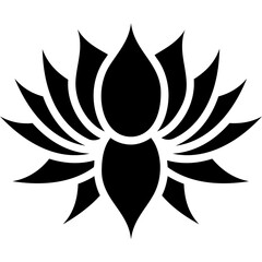 
Isolated water lily vector icon design
