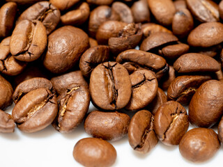 Lots of roasted coffee beans
