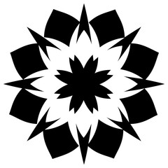 
Lotus blossom vector icon on white background
