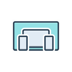 Obraz premium Color illustration icon for multidevice