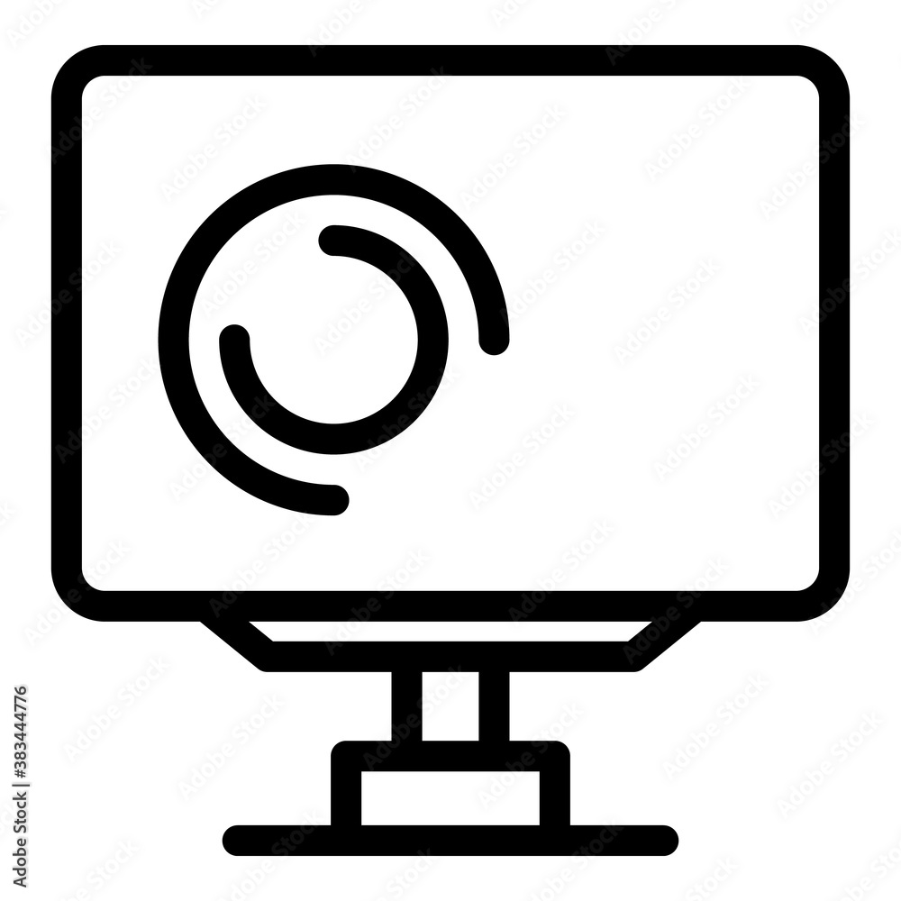 Poster monitor device icon. outline monitor device vector icon for web design isolated on white background