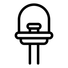 Voltage diode icon. Outline voltage diode vector icon for web design isolated on white background