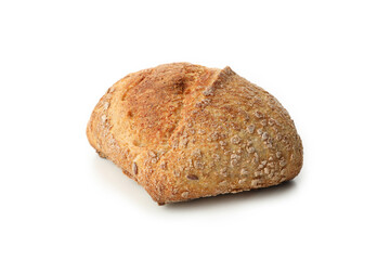 Fototapeta na wymiar Fresh baked bun isolated on white background
