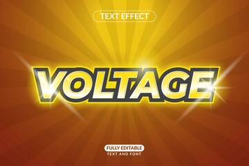 Editable Text Style Effect Voltage