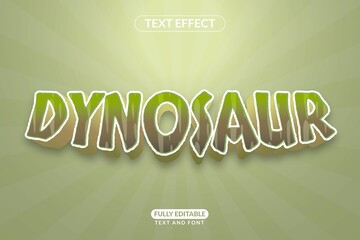 Editable Text Style Effect Dinosaur