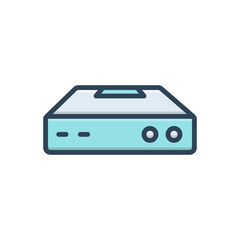 Color illustration icon for netdisk