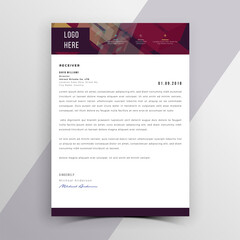 Modern Vector Letterhead Template Design