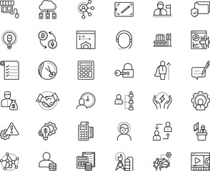 business vector icon set such as: resources, integration, password, depression, assistant, html, manufacturing, general, back, commercial, petroleum, headache, contact, risk, time, direction