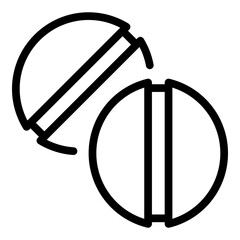 Medicine tablets icon. Outline medicine tablets vector icon for web design isolated on white background