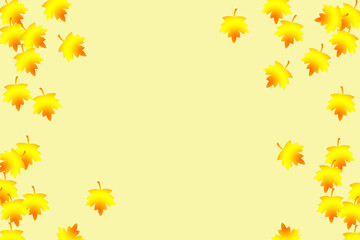 autumn leaves frame isolated on background