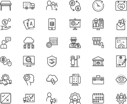 business vector icon set such as: education, casino, depression, ideas, resources, express, royal, part, together, equalizer, mortgage, hr, character, simple, see, user, eyesight, machinery