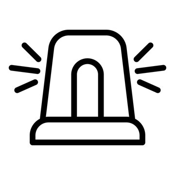 Medical siren icon. Outline medical siren vector icon for web design isolated on white background