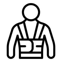 Bandage belt icon. Outline bandage belt vector icon for web design isolated on white background