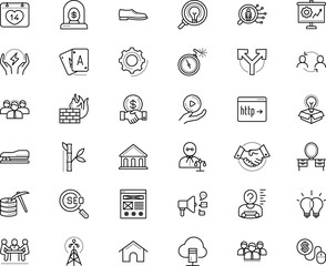 business vector icon set such as: transportation, presentation, slider, dresser, fortune, flush, mine, month, fashion, bank, column, bedroom, report, advisor, empathy, health, museum, gavel, covenant