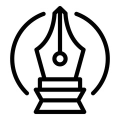 Ballpoint icon. Outline ballpoint vector icon for web design isolated on white background