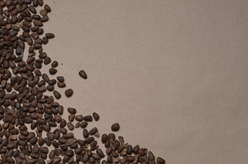 pine nuts on a light background for decoration