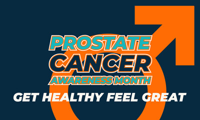 November is Prostate Cancer Awareness Month. Vector Illustration. Poster, card, banner, background design. 