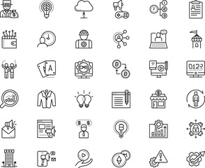 business vector icon set such as: no, loan, kingdom, global, coffee, bankrupt, revenue, priority, supermarket, quality, profile, bar, city, guide, map, labor, depression, boss, tutorial, glyph, step