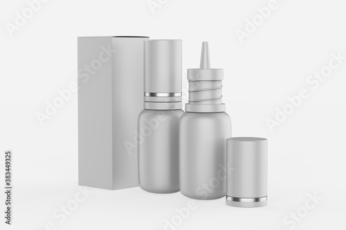 Download Mock Up Realistic Glossy Cosmetic Serum Ampoule Oil Dropper Bottle For Skincare Product Isolated On A White Background 3d Illustration Wall Mural Designkida