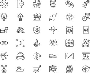 business vector icon set such as: multimedia, businessman, divide, art, beautiful, commerce, eye icon, consultant, link, hosting, mechanism, circular, default, send, guess, suspect, choose, head