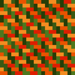 ladder seamless pattern. rectangle vector geometric shapes. repetitive background. green orange brown red tiling bricks. fabric swatch. wrapping paper. continuous print. design element for home decor