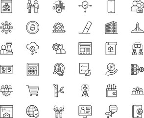 business vector icon set such as: circle, miner, japan, loan, mining, nobody, evaluation, asian, energy, culture, greeting, counting, recruitment, cloud, rocket, employment, server, space, resources