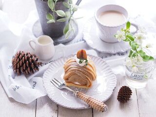 秋スイーツ モンブランでティータイム