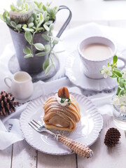 秋スイーツ モンブランでティータイム