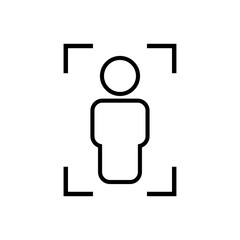Body scanning line icon, x-ray. Design template vector