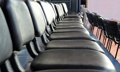 Obraz premium stylish and modern bench for the garden