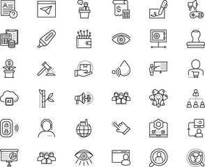 Fototapeta premium business vector icon set such as: text, geek, globe, remote, chinese, content, environment, check, law, machine, pushcart, play, 3d, cpu, questions, stylus, tech, transportation, master, bright