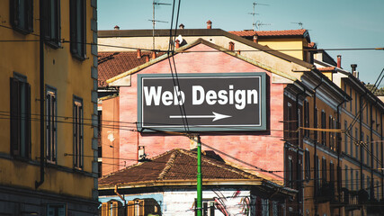 Fototapeta premium Street Sign to Web Design