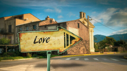 Obraz premium Street Sign to Love