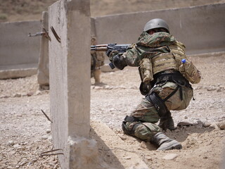 Fototapeta premium Special operation to liberate and capture the city from terrorists
