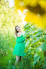 girl with a sunflowers