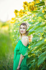 girl with a sunflowers